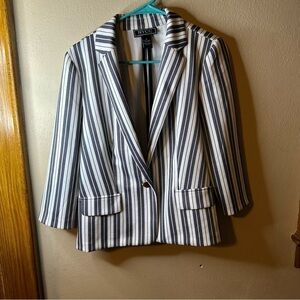 NYC Women's Striped Black and White Blazer medium